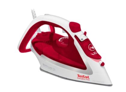 Iron Tefal FV5717E0, Easygliss Plus, red, 2500W - 45g/min - shot 195g/min - Antidrip smart technology - water tank 270 ml - Durilium AirGlide