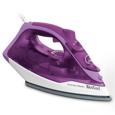 Iron Tefal FV2836E0, Express Steam, purple, 2400W, 35g/min, shot 165g/min, AD, water tank 270 ml, Ceramic soleplate