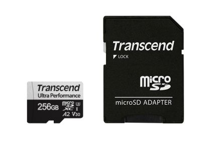 Memory Transcend 256GB micro SD w/ adapter UHS-I U3 A2 Ultra Performance