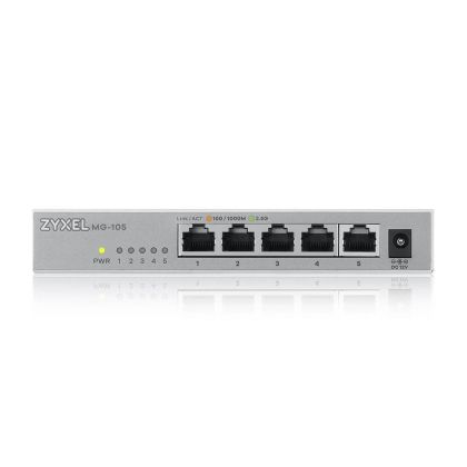 Switch ZyXEL MG-105, 5 Ports, Desktop, 2.5G MultiGig unmanaged Switch
