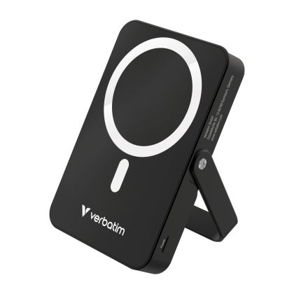 Външна батерия Verbatim Charge 'n' Go Power Bank with Stand Magnetic Wireless 10000mAh Black
