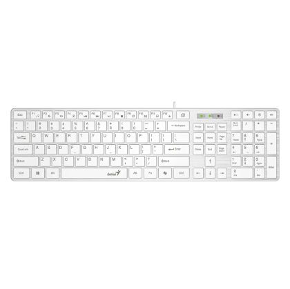 Genius клавиатура Slim Keyboard SlimStar 126 White - Copilot, Low profile Chocolate