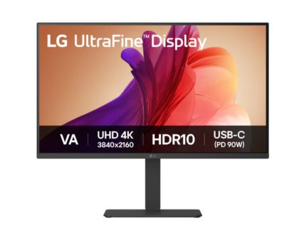 Монитор LG 32U720A-B, 31.5" UltraFine 4K LED, VA, AG, 5ms, 250 cd/m2, 3000:1, UHD (3840 x 2160), DCI-P3 90% , HDR 10, USB-C (PD 90W), HDMI, DisplayPort, LG Switch, Dynamic Action Sync, Reader mode, 5W X 2 speaker, Headphone out, Tilt/Height/Swivel/Pivot,