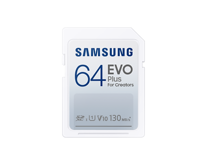Memory card Samsung EVO Plus SD Card (2021), 64GB, White