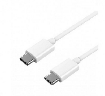 USB Type C - USB Type C cable 1m, 3A, 60W, silicone, White