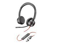 HP Poly Blackwire 8225 Stereo USB-C Headset +USB-C/A Adapter SmartBuy