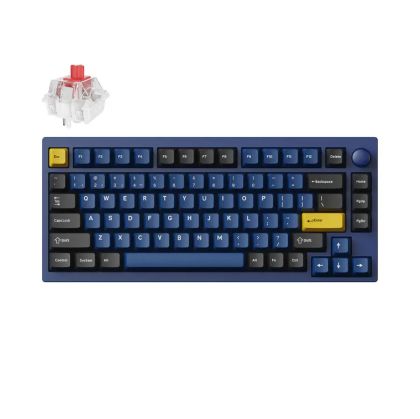 Mechanical Keyboard Lemokey P1 Pro QMK 75% Navy Blue - Keychron Super Red Switch