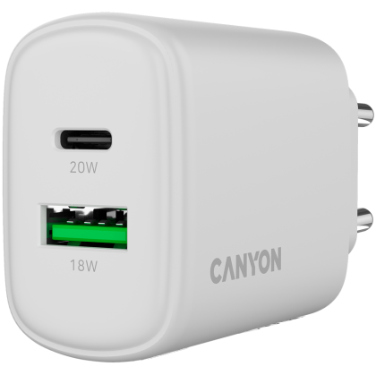 CANYON charger OnCharge 200 20W 1xPD 1xQC EU White