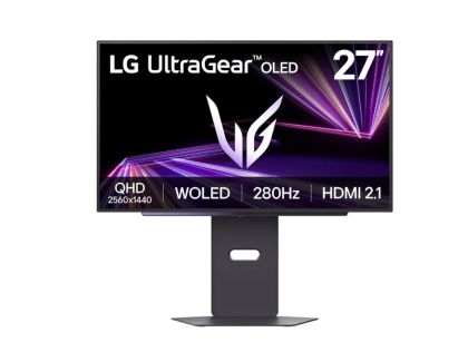 Монитор LG 27GX700A-B, UltraGear 26.5" OLED, 0.03ms GtG, 280 Hz, 1500000:1, 300cd/m2, QHD 2560x1440, HDR 10, DCI-P3 99.5%, AMD FreeSync, NVIDIA G-SYNC Compatible, VRR, USB, HDMI, DisplayPort, Headphone Out, Reader mode, Black Stabilizer, Tilt, Height Adju