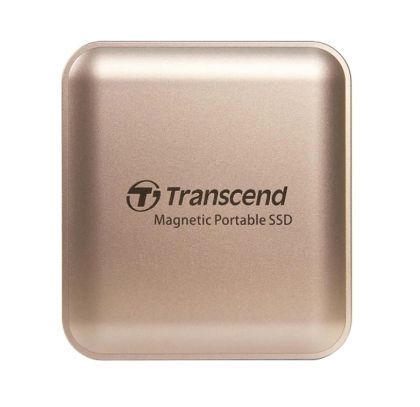 Твърд диск Transcend 2TB, External SSD, ESD420G, USB 20Gbps, Type C, Magsafe, Champagne Gold