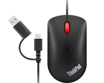Компютърна мишка с кабел Lenovo ThinkPad USB-C Wired Compact Mouse