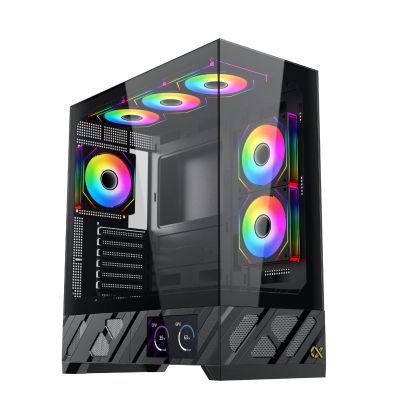 Xigmatek Case E-ATX - Alphard Pro - 6 inch LCD Display, 6 ARGB Fans