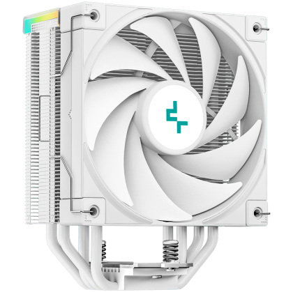 DeepCool AK400 Digital WH, CPU Air Cooler, 1x120mm FK120 PWM Fan, Digital Display, ARGB, TDP 220W, 4 Heatpipes, White, LGA1700/1200/115x, AMD AM5/AM4, 126x97x156 mm(LxWxH), 3Y,R-AK400-WHADMN-G