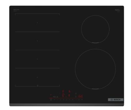 Готварски плот Bosch PIX631HC1E, SER6, Induction hob, 60 cm, 4 zones, Ring Zone, Flex induction, DirectSelect, Easy Flex Zones, PerfectFry Plus, HC, Black