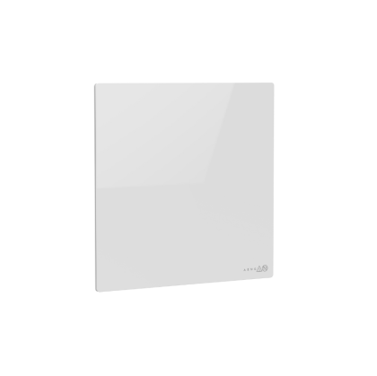 AENO Premium Eco Smart Quadro Wall Heater, 500W, 50x50 cm., Tempered glass, Infrared+convection heating type, LED display Plug type: Europe (E/F type), WHITE, Made in Poland