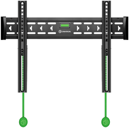 ONKRON Fixed TV Wall Mount for 43 to 85-inch Flat Panel TVs Digital Panels 68.2 kg, Black