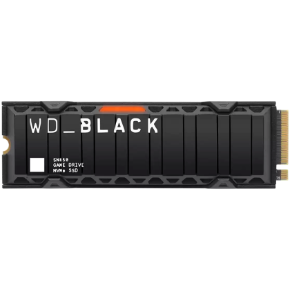 SSD POWERED BY SANDISK WD Black SN8100 HeatSink 1TB M.2 2280 PCIe Gen5 x4 NVMe, Read/Write: 14900/11000 MBps, IOPS 1600K/2400K, TBW: 600