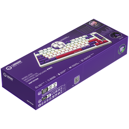 LORGAR KBP7075W, Wireless 75% Mechanical Gaming Keyboard Pro, White, EN layout