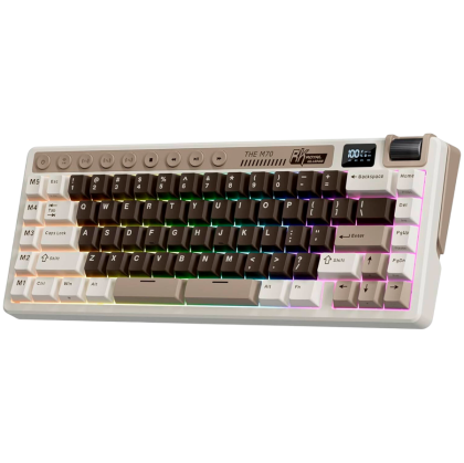 ROYAL KLUDGE RK M70 Mocha Gray Gaming Keyboard Cream switch