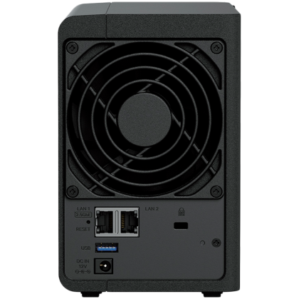 Synology DS225+, Tower, 2-bays 3.5'' SATA HDD/SSD, CPU Inte Celeron J4125 4-core (4-thread) 2.0 GHz, burst up to 2.7 GHz, 2 GB DDR4 non-ECC (expandable up to 6 GB), 1xRJ-45 1GbE LAN, 1xRJ-45 2.5 GbE LAN, 2xUSB 3.2 Gen 1, 1.3 kg, 3yr warranty