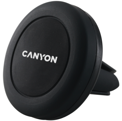 CANYON CH-2, Car Holder for Smartphones, magnetic suction function, with 2 plates(rectangle/circle), black, 44*44*40mm 0.035kg