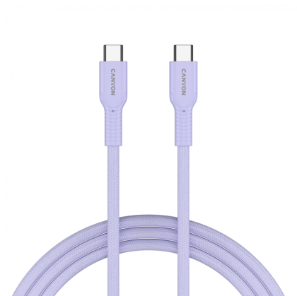 CANYON cable OnWire 60CL C-C 60W COLOR Braided 1m Purple