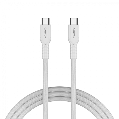 CANYON cable OnWire 60CL C-C 60W COLOR Braided 1m White