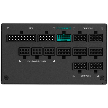 DeepCool PX1300-P, 1300W, 80 Plus PLATINUM, Fully Modular, Flat Black Cables, 135mm FDB Fan, Fluid Dynamic Bearing, 150x160x86mm (W x L x H), ATX 3.0, OPP/OVP/SCP/OTP/OCP/UVP/NLO/SIP, 12Y, R-PXD00P-FC0B-EU