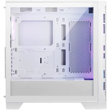 MSI MAG FORGE 320R AIRFLOW WHITE, Mid-Tower, ATX/M-ATX/ITX, 2x USB 3.2, 1x Audio/Mic, LED Button, ARGB Hub, 4x 120mm ARGB Fans, Mesh Panel, Tempered Glass, White