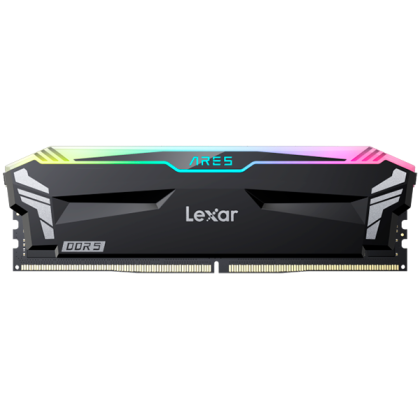 Lexar 32GB Kit (2x16GB) Ares DDR5 6000 CL32 1.35V heatsink, Non-RGB lighting, Dual pack, Black Color