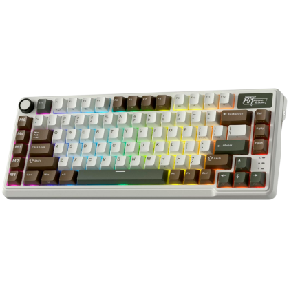 ROYAL KLUDGE RK L75 Palm Green Gaming Keyboard Cream switch