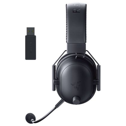 BlackShark V2 Pro (2023) - Black, Wireless Gaming Headset, Razer TriForce Titanium Driver 50 mm, Oval Ear Cushions, Detachable Super Wideband microphone, THX Spatial Audio, Type A Wireless (2.4 GHz), Bluetooth 5.2