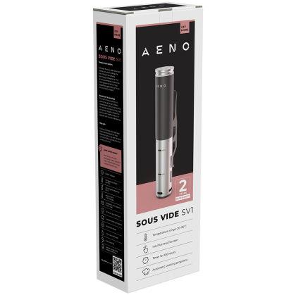 AENO Sous Vide SV1: 1200W, 4 Automatic programs, Temperature adjustment, Timer, Touch screen, LCD-display, IPX7 Water Proof