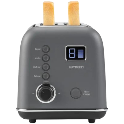 BUYDEEM 2 Slice Automatic Metal Toaster, model DT730E, color Ink Grey, EU