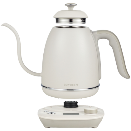 BUYDEEM Electric Gooseneck Coffee Kettle, model K821, color Oat White EU