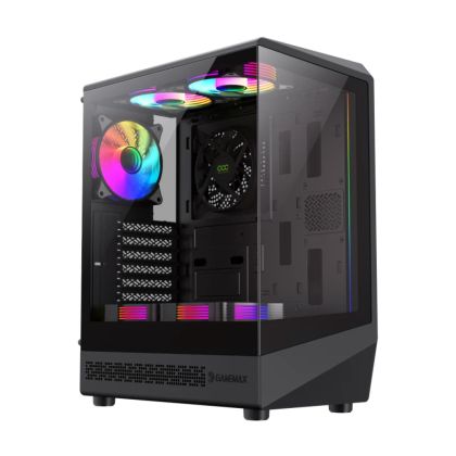 Gamemax Case ATX - Vista COC AB - 5 x 120 mm A-RGB Fans, MB Plate COC Fan