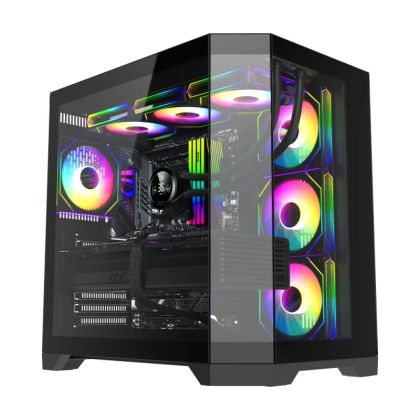 Gamemax Case ATX - HYPE-A Black - 4 x 120 mm Addressable RGB fans