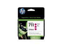 HP 711 original Ink cartridge CZ135A magenta standard capacity 3-pack