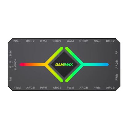 Gamemax разклонител за вентилатори Fan Hub - V4.0 PWM ARGB Hub + Controller Black
