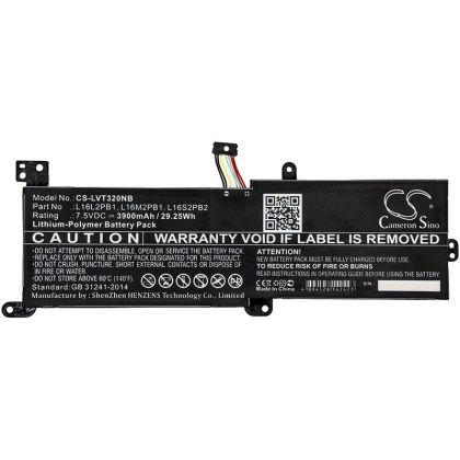 Laptop Battery for  LENOVO 130-14AST, IdeaPad 320-15AST, Ideapad 320-17IKB L16C2PB1 LiPo 7.5V  3900mAh CAMERON SINO
