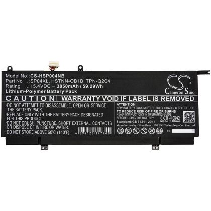 Laptop Battery for HP Spectre X360 13-AP0000NA, HSTNN-OB1B SP04XL LiPo 15.4V 3850 mAh CAMERON SINO