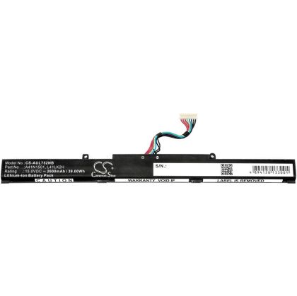Laptop Battery  ASUS GL752JW, VivoBook Pro N552VW-FI035T, VivoBook Pro N752VX-GC084T, A41N1501 LiIon 15V 2600mAh CAMERON SINO