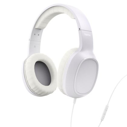 Hama "Fun C" Headph., On-Ear, Microphone, Cable Guide on One Side, USB-C, white