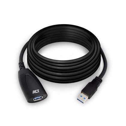 ACT USB 3.2 Gen 1 Удължителен активен кабел USB-A-USB-A, 5м/ вкл. до 4хAC6005USB/