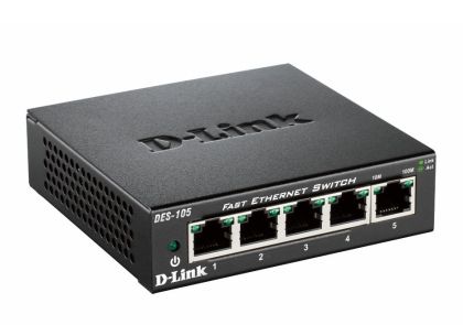 Switch D-Link 5-port 10/100 Metal Housing Desktop Switch