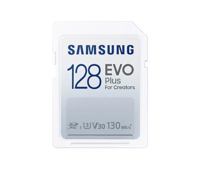 Памет Samsung 128GB SD Card EVO Plus, Class10, Transfer Speed up to 130MB/s