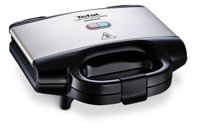 Sandwich maker Tefal SM157236 Ultracompact white, grill plate, 700W, on/off, ready-cook button, LED