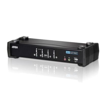 Comutator KVMP, ATEN CS1764A-AT, 4 porturi, USB, DVI, audio