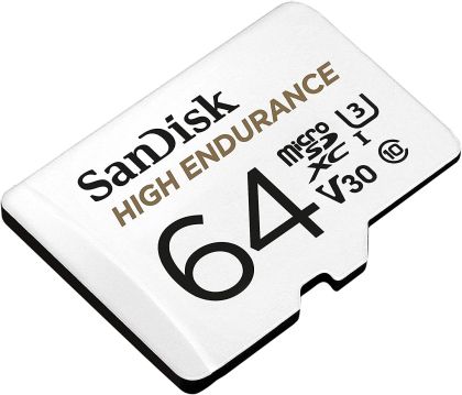 Card de memorie SANDISK High Endurance micro SDXC UHS-I, U3, Adaptor SD, 64 GB, clasa 10, 100 Mb/s