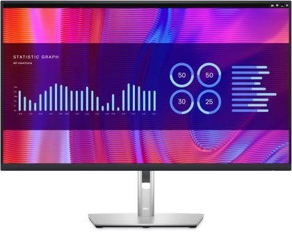 Монитор Dell P3223DE, 31.5" Wide LED AG IPS Panel, 5ms, 1000:1, 350 cd/m2, 2560x1440, 99% Srgb, HDMI, DP, USB-C hub, USB 3.2 Gen 1, RJ45, ComfortView, Height, Pivot, Swivel, tilt, Black